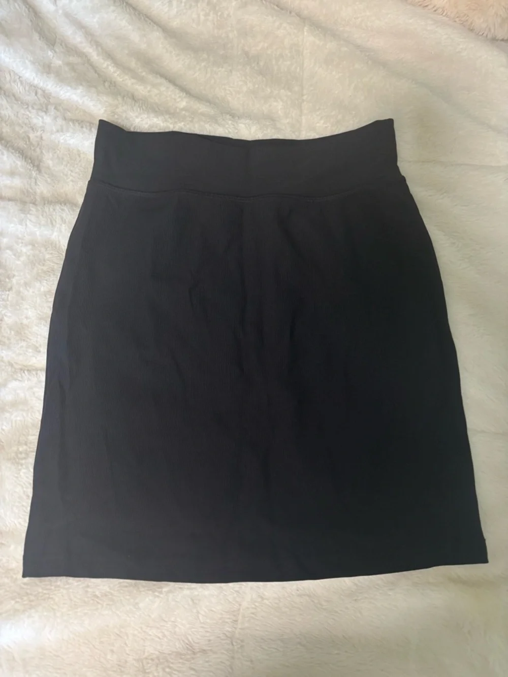 ZYIA Black Reve High-Waist Ponte Pencil A-Line Active Office Flex Skirt